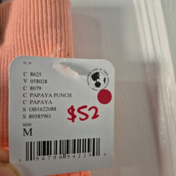 Free People Mesh Track Short Papaya Punch Sz M - Picture 9 of 11